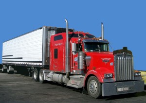 Kenworth_W900_semi_in_red