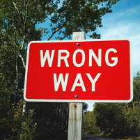 wrong way