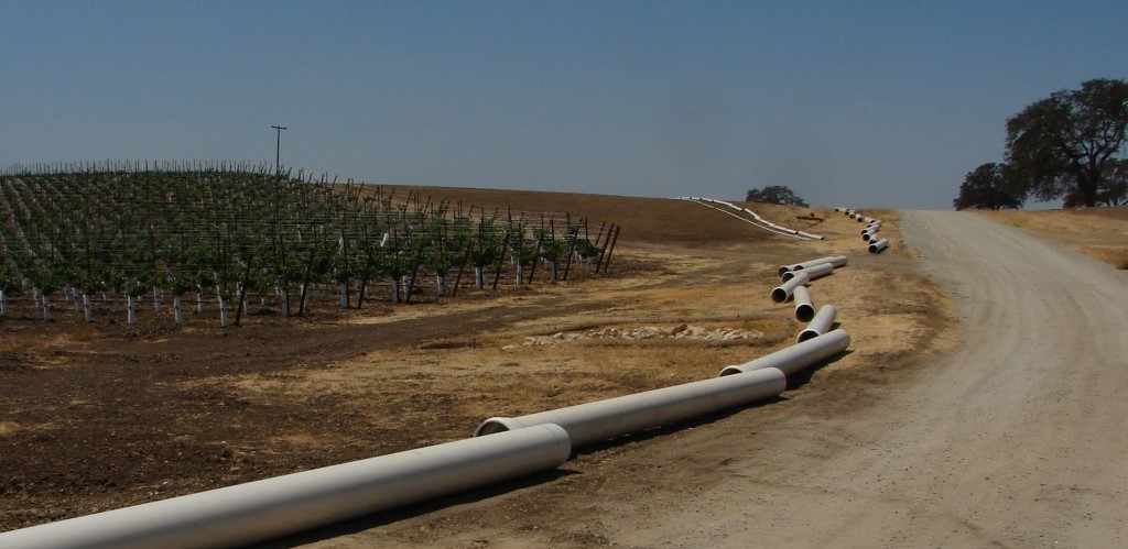 Water pipes laid out at Hardham Ranch
