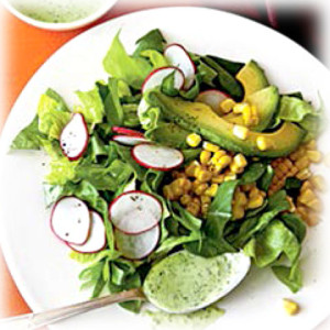 Roasted Corn and Avo Salad