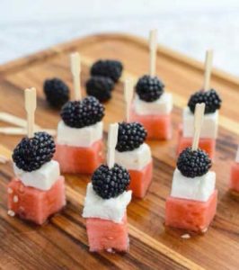 Watermelon Feta Skewers