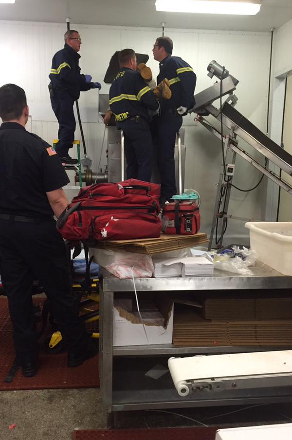 Man survives plunge into SLO meat grinder