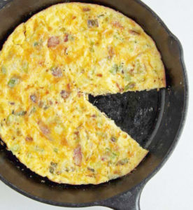 Cheddar Bacon Leek Frittata