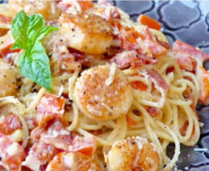 garlic Scallop Spagetti