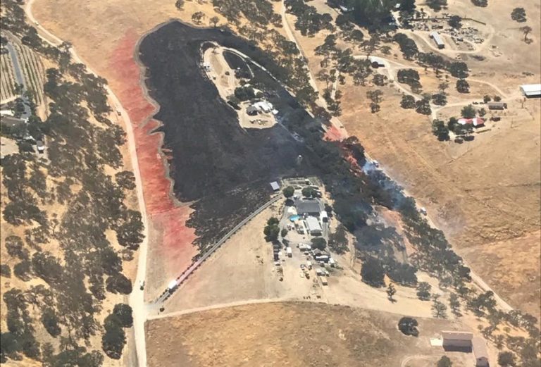 Fire burns a dozen acres in rural Paso Robles