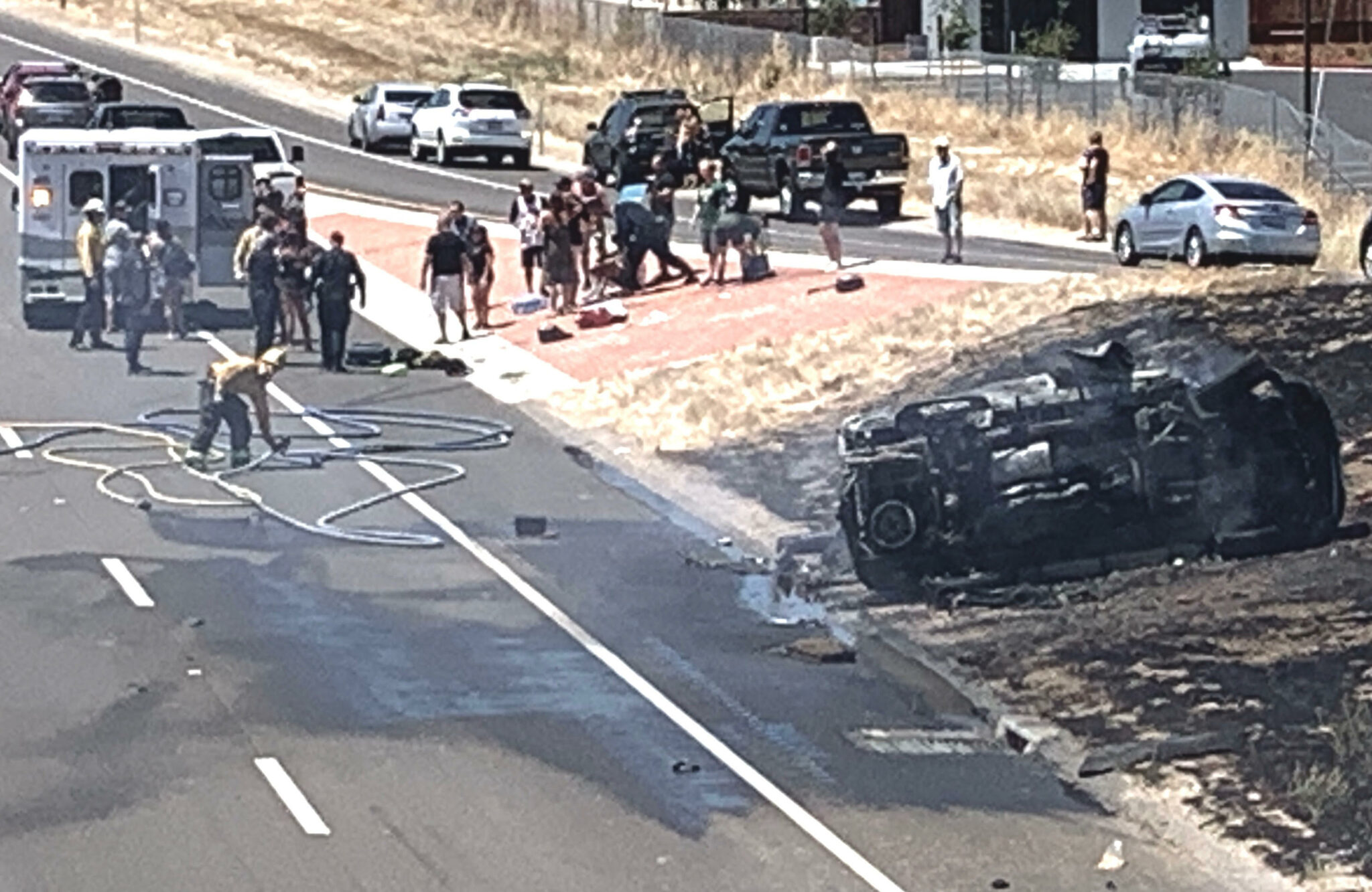 One killed, two injured in fiery Atascadero crash