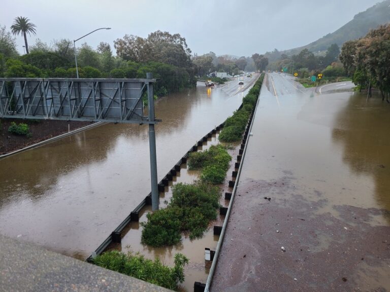 Flooding shutters Highway 101 in San Luis Obispo