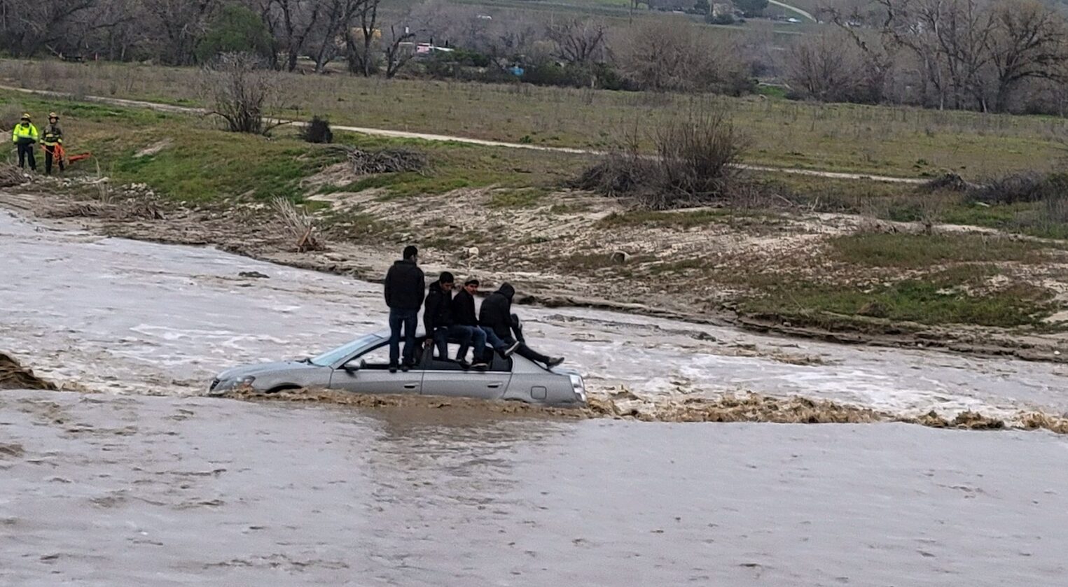 Cal Fire rescues four people from flooding in Paso Robles