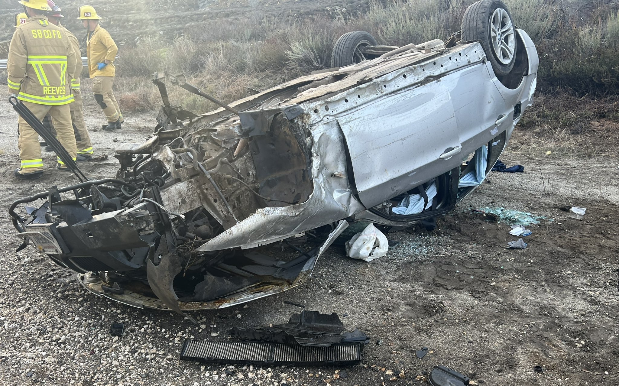 Driver airlifted after crashing car on Highway 166