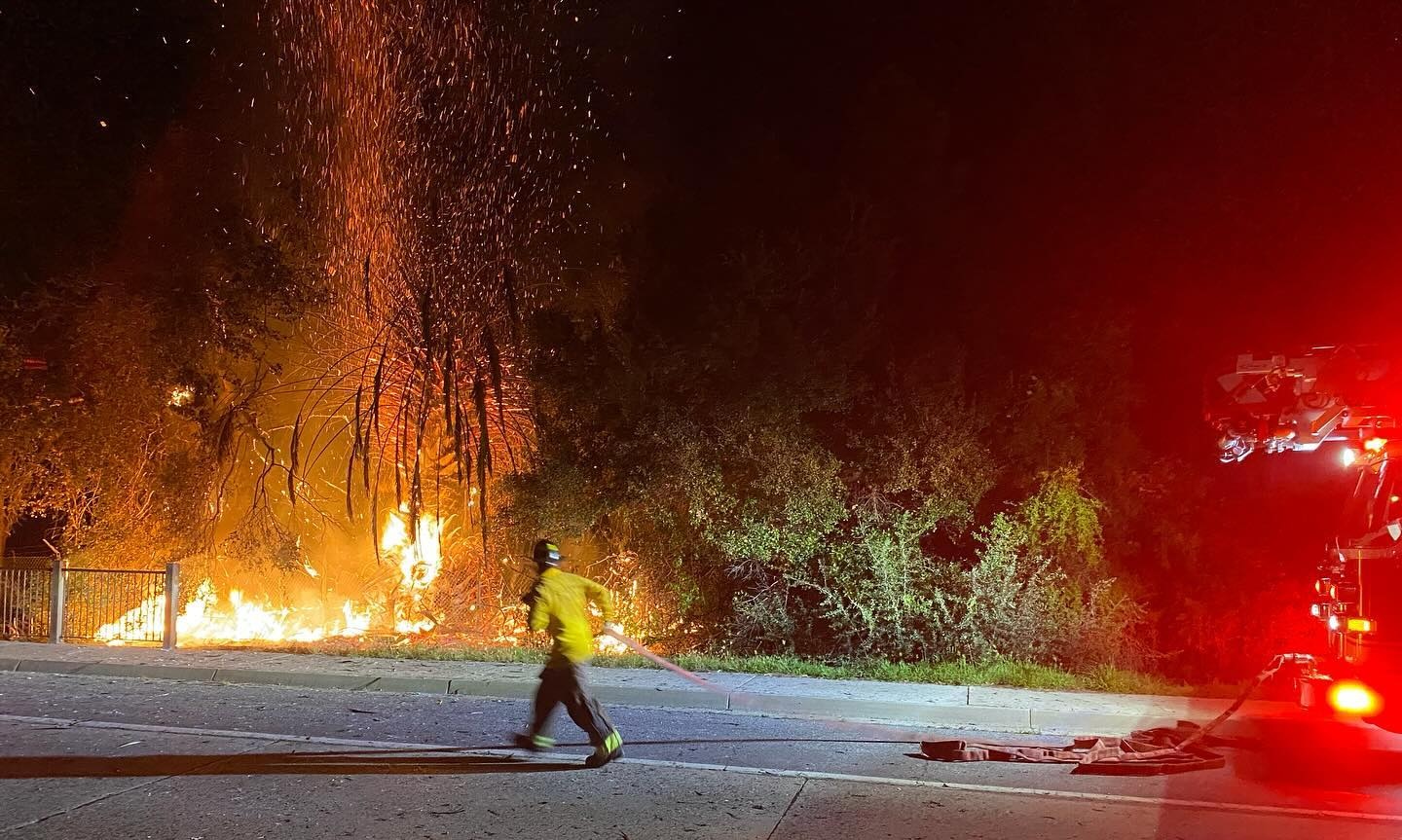 Firefighters extinguish blaze in area of San Luis Obispo homeless camp