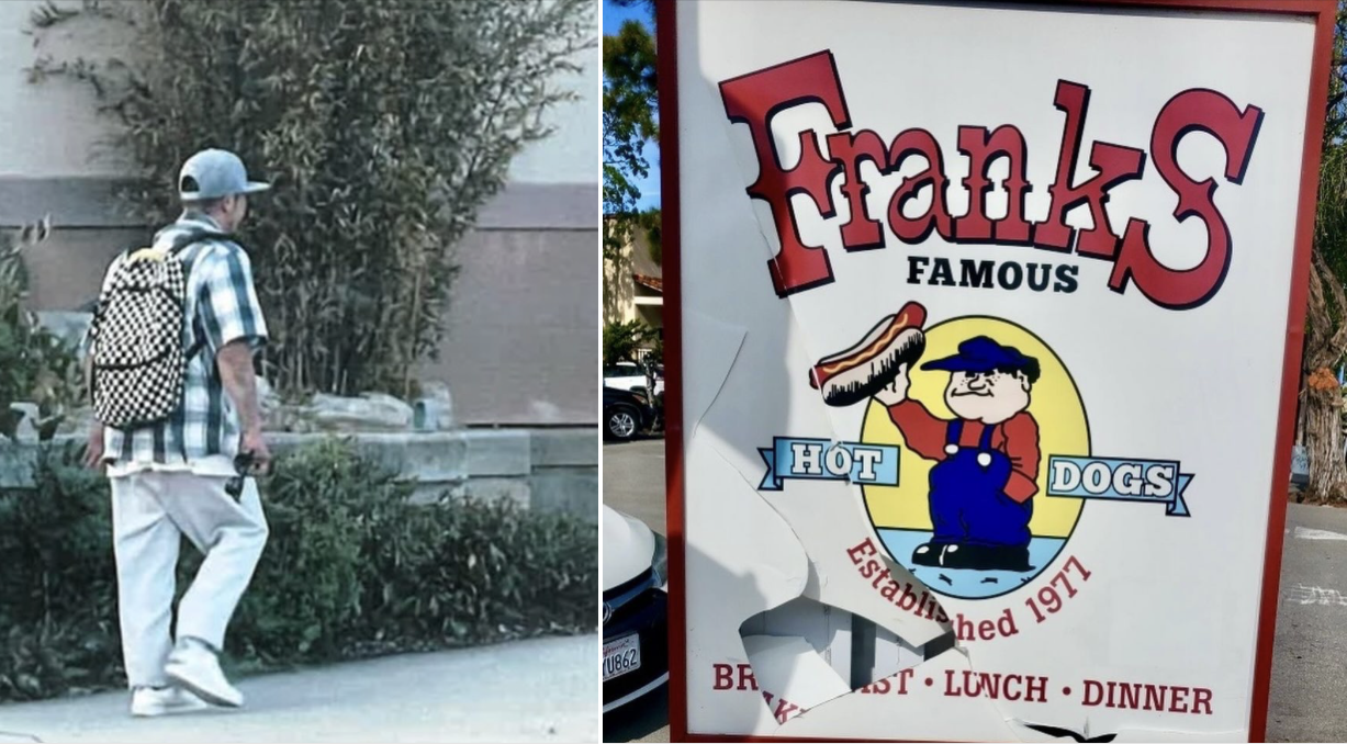 SLO police searching for vandal who targeted Frank’s Famous Hot Dogs
