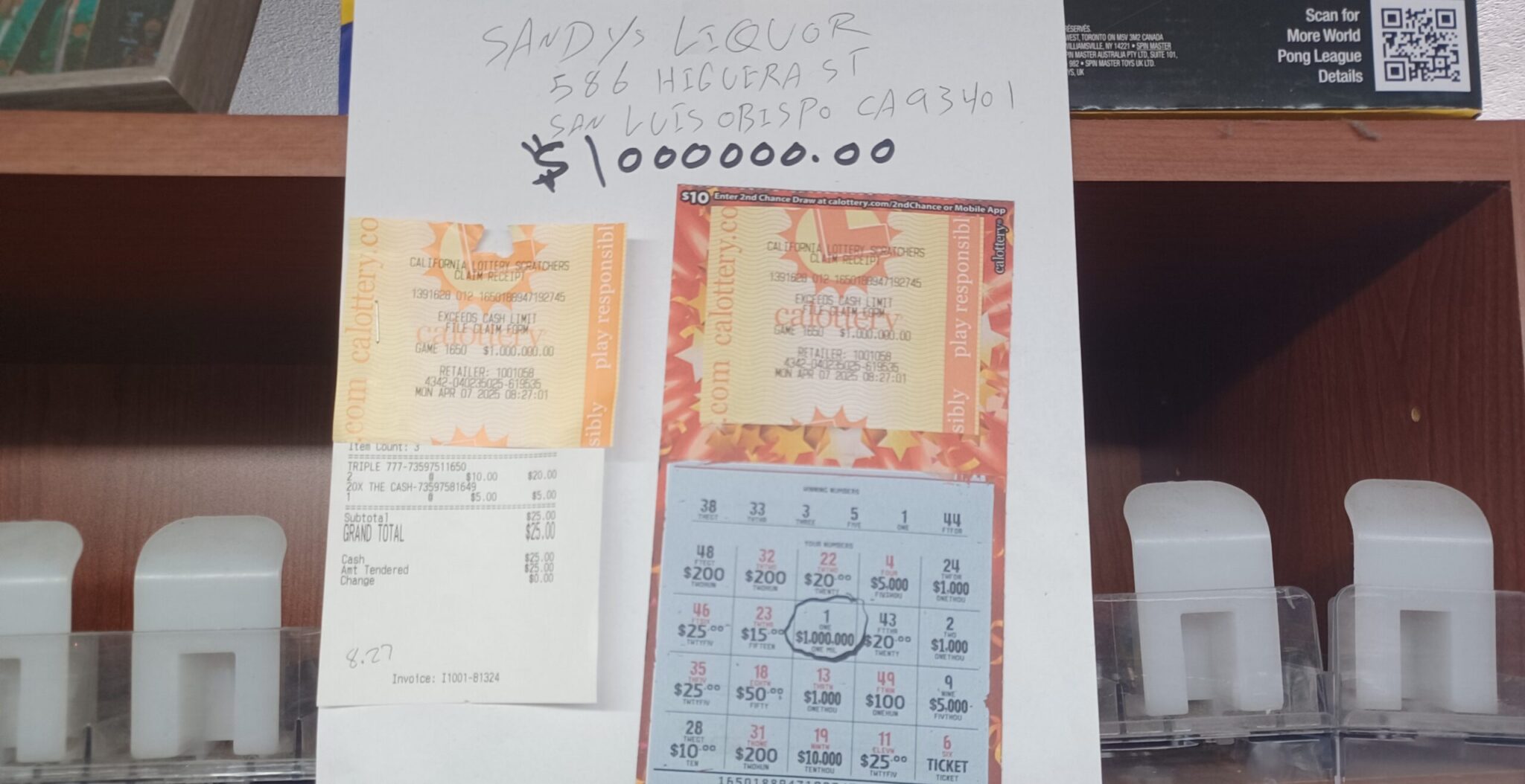 San Luis Obispo homeless man wins 1 million off Lottery scratcher